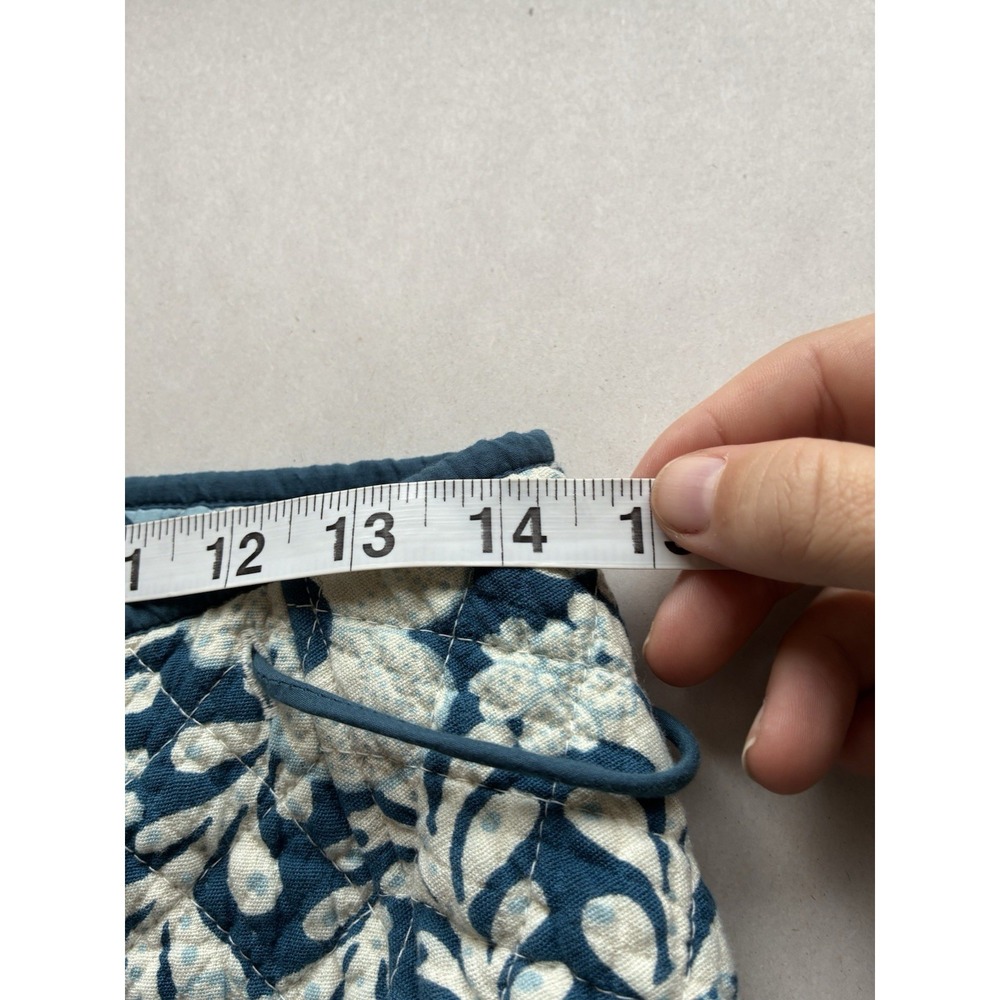 New! Asha Blue Ines Quilted Wrap Mini Skirt Sz Small Boho Cotton MSRP $250 - Picture 7 of 9